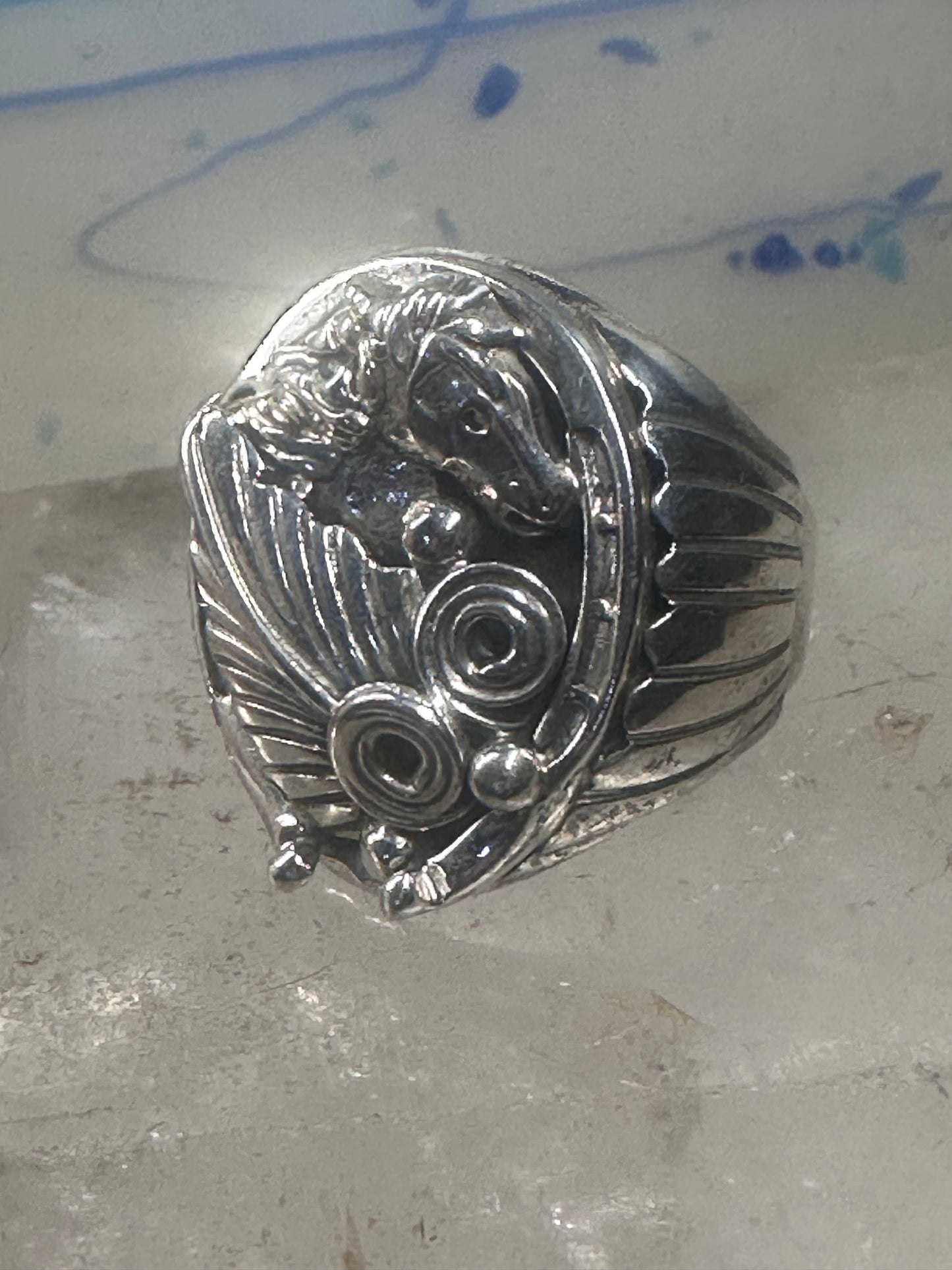 Horseshoe ring Southwest horse size 9.75 sterling silver women men