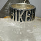 Biker ring Biker word band size 14.75 sterling silver men