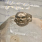 Skull ring biker band jaw moves a little size 13.50 figurative sterling silver men