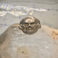 Skull ring biker band jaw moves a little size 13.50 figurative sterling silver men