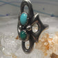 Navajo Sandcast Ring Turquoise size 5 sterling silver women girl