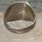 Navajo Ring turquoise spiny oyster lapis malachite inlay size 9 sterling silver women men