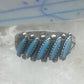 Vintage Sterling Silver Bell Trading Zuni Petite Point Turquoise Ring Size 7.25 925