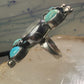 Navajo Watch Ring Turquoise size 5 sterling silver women