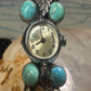 Navajo Watch Ring Turquoise size 5 sterling silver women