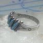 Vintage Sterling Silver Bell Trading Zuni Petite Point Turquoise Ring Size 7.25 925