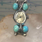 Navajo Watch Ring Turquoise size 5 sterling silver women