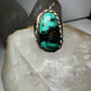 Turquoise ring Navajo size 10.75 sterling silver band women men