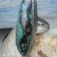 Vintage Sterling Silver Navajo FG Long Matrix Turquoise Ring Size 7.50 925