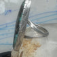 Vintage Sterling Silver Navajo FG Long Matrix Turquoise Ring Size 7.50 925