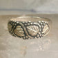Black Hills Gold ring leaves wedding band sterling silver size 14.75 WM Wheeler Mfg