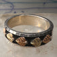 Black Hills Gold ring floral leaves band size 10.75 sterling silver women men 12K