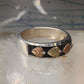 Black Hills Gold ring floral leaves band size 10.75 sterling silver women men 12K