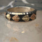 Black Hills Gold ring floral leaves band size 10.75 sterling silver women men 12K