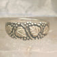 Black Hills Gold ring leaves wedding band sterling silver size 14.75 WM Wheeler Mfg