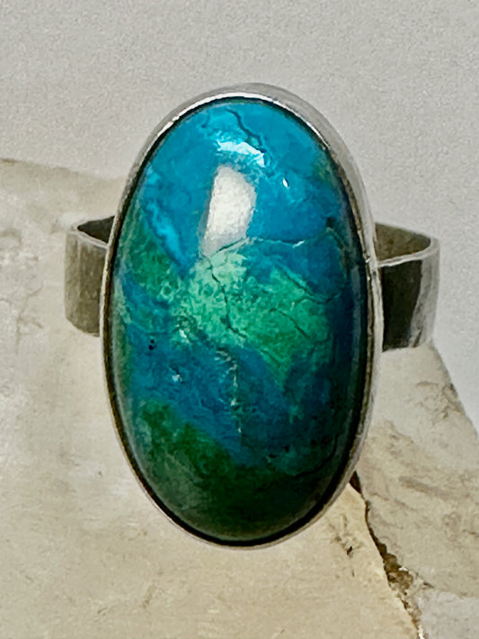 Azurite? ring or Turquoise ? size 9.75  sterling silver women