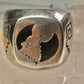 Wolf ring Southwest barking at the moon biker band  size 6.50 women men