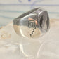 Wolf ring Southwest barking at the moon biker band  size 6.50 women men