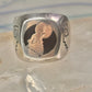 Wolf ring Southwest barking at the moon biker band  size 6.50 women men