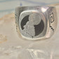 Wolf ring Southwest barking at the moon biker band  size 6.50 women men