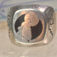 Wolf ring Southwest barking at the moon biker band  size 6.50 women men