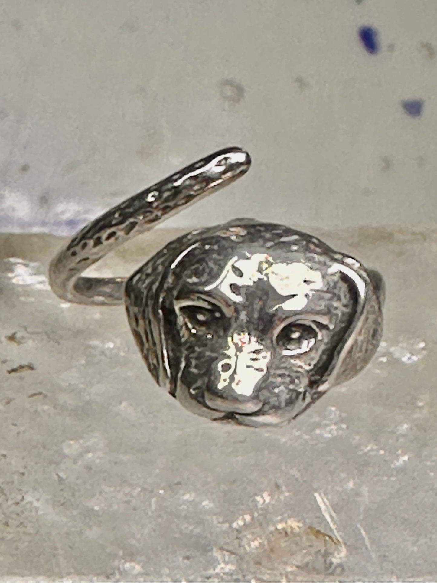 Dog ring puppy band sterling silver size 7 boys girls women