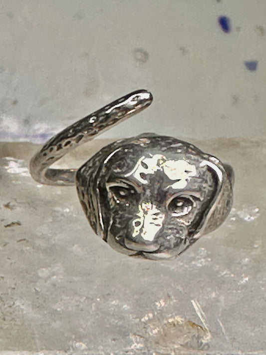 Dog ring puppy band sterling silver size 7 boys girls women