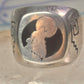 Wolf ring Southwest barking at the moon biker band  size 6.50 women men