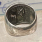 Wolf ring Southwest barking at the moon biker band  size 6.50 women men
