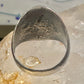 Navajo ring bear footprint size 11.25 onyx sterling silver women men signed R