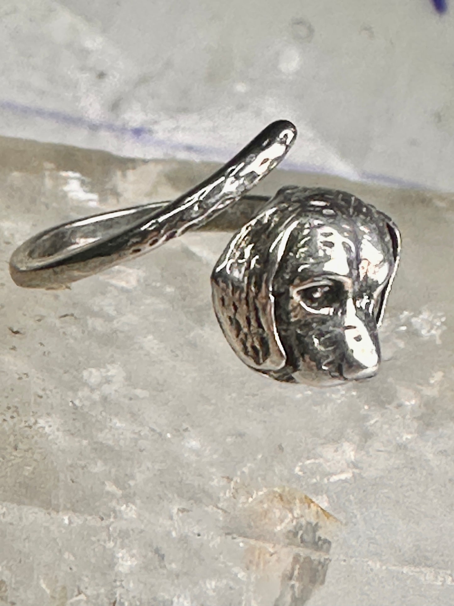 Dog ring puppy band sterling silver size 7 boys girls women