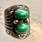 Navajo malachite ring cigar band pinky size 2.75 sterling silver women girls