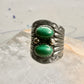 Navajo malachite ring cigar band pinky size 2.75 sterling silver women girls
