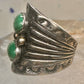 Navajo malachite ring cigar band pinky size 2.75 sterling silver women girls