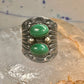 Navajo malachite ring cigar band pinky size 2.75 sterling silver women girls