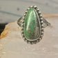 Navajo ring size 9.75 green turquoise sterling silver women signed EVA