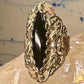 Black Hills Gold ring size 7 long onyx sterling silver women