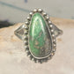 Navajo ring size 9.75 green turquoise sterling silver women signed EVA