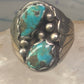 Navajo turquoise Ring Big Size size 17 sterling silver men