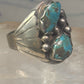 Navajo turquoise Ring Big Size size 17 sterling silver men