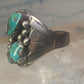 Navajo turquoise Ring Big Size size 17 sterling silver men