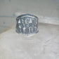 Kevin Yazzie Ring Navajo Arrow Tufa band sterling silver size 9.25 women men