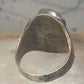 Navajo turquoise Ring Big Size size 17 sterling silver men