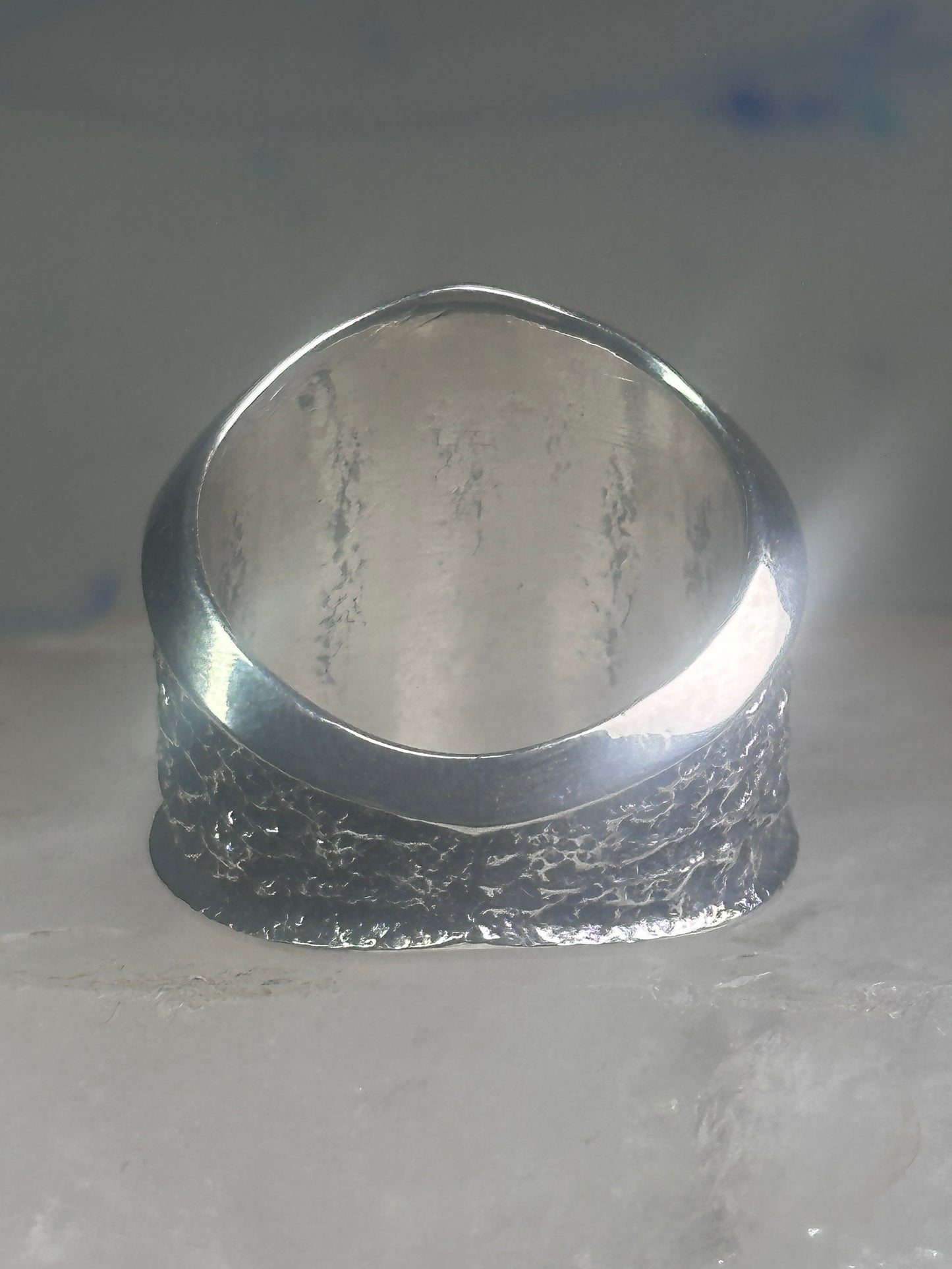Kevin Yazzie Ring Navajo Arrow Tufa band sterling silver size 9.25 women men