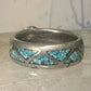 Zuni ring turquoise wedding band size 5.75 sterling silver women pinky