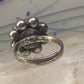 Bead ring southwest size 9 adjustable sterling silver women girls