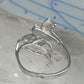 Vintage Sterling Silver Bumblebee Cocktail Ring Light Blue Cabochon Dark Blue Accent Size 8.75 925