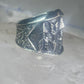 Kevin Yazzie Ring Navajo Arrow Tufa band sterling silver size 9.25 women men