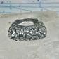 Vintage Dian Malouf Sterling Silver Floral Repousse Dome Ring Flower Garden Statement Size 6 925