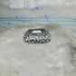 Vintage Dian Malouf Sterling Silver Floral Repousse Dome Ring Flower Garden Statement Size 6 925